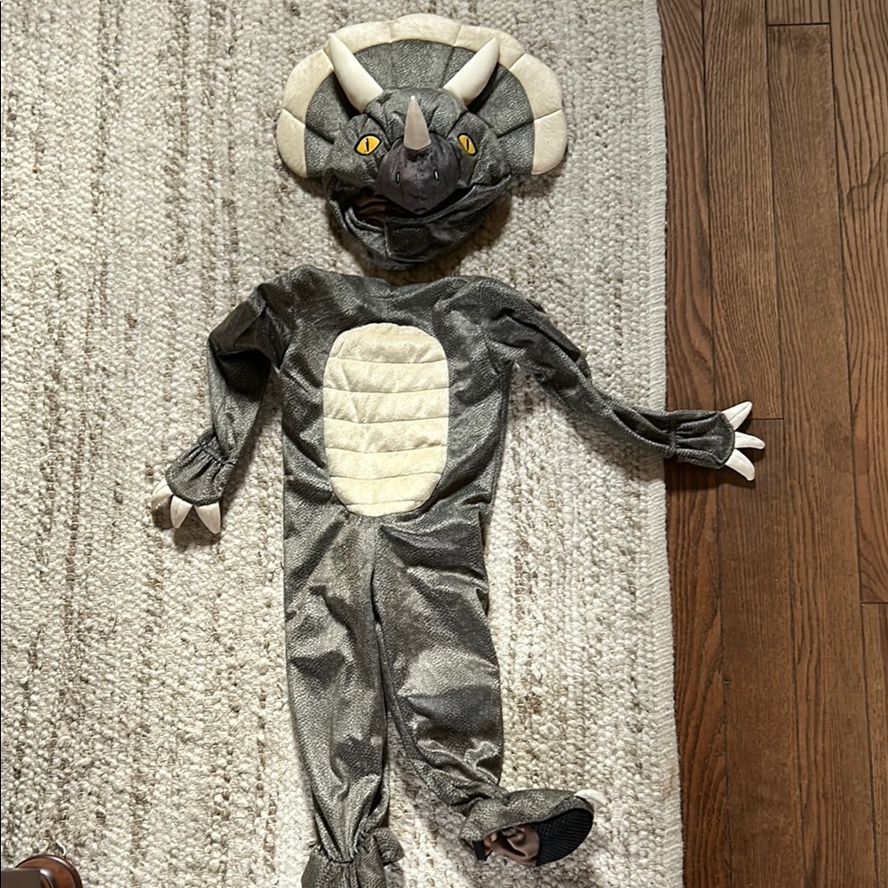 Kids Dinosaur Costume - Gray and Cream